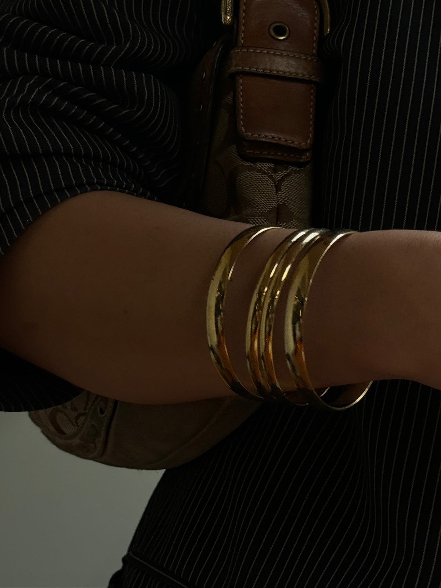 SET LEO 0,5CM BRACELET GOLD (3 PCS)